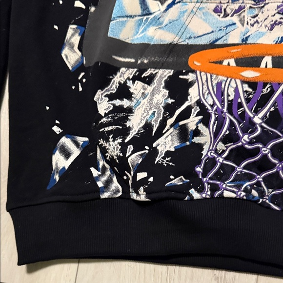 Men’s Woodn Grail Utah Jazz Black Graphic Pullover Hoodie Size Large - Picture 4 of 10